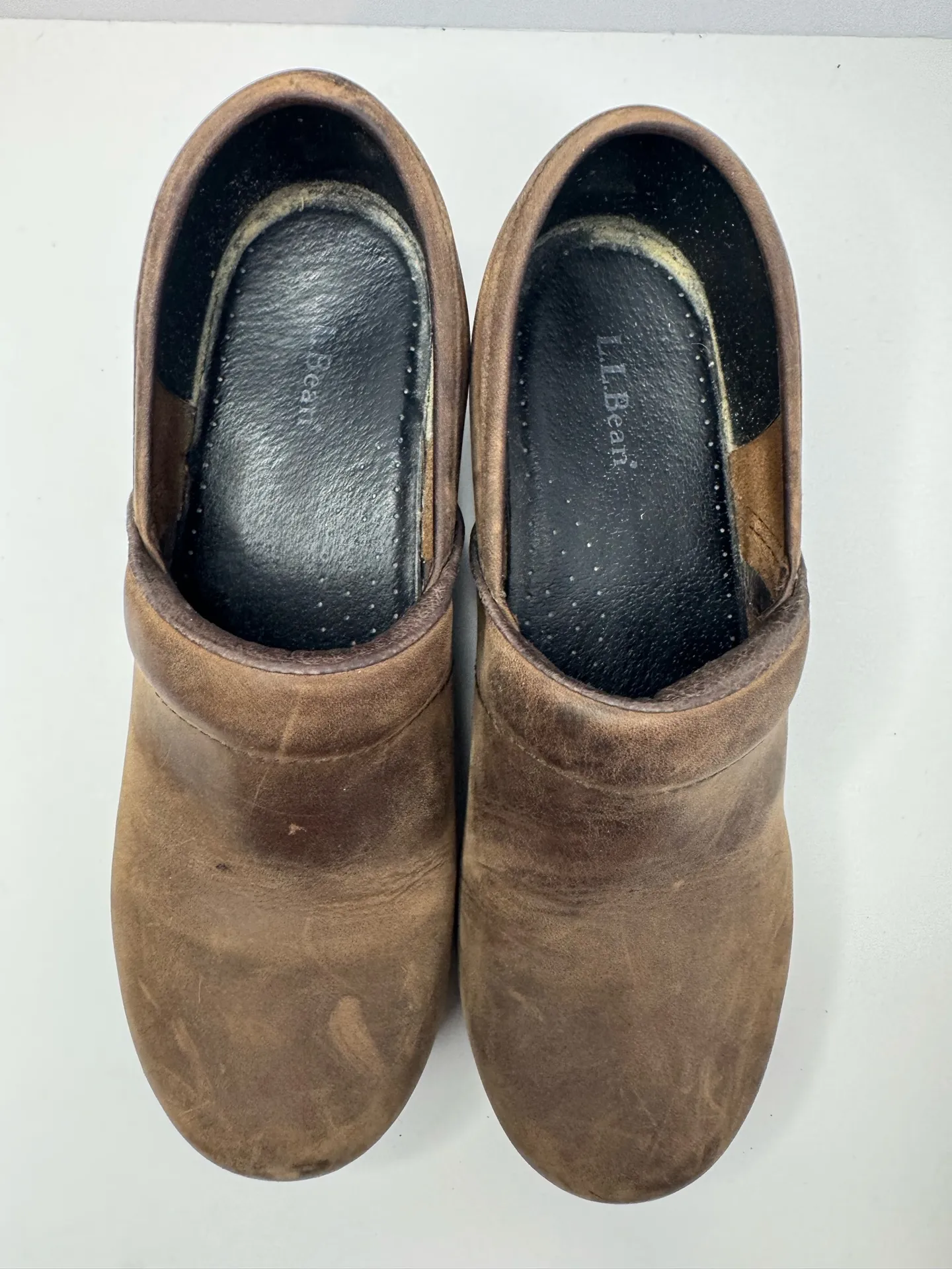 L.L. Bean Brown Leather Clogs Size EU39/US8-8.5  - Image 2
