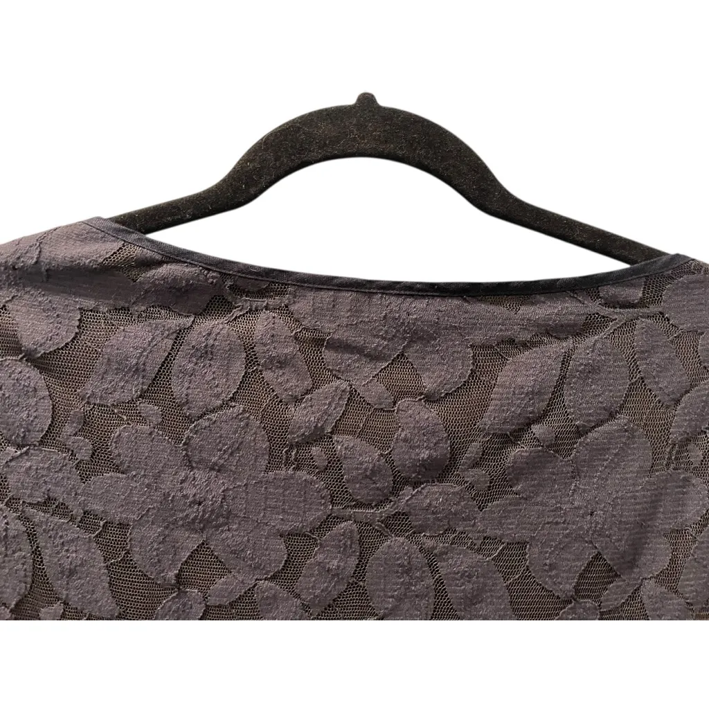 Tori Burch Lace Lined Size Medium Navy Blue Blouse Top Cotton Blend Work Floral - Image 7