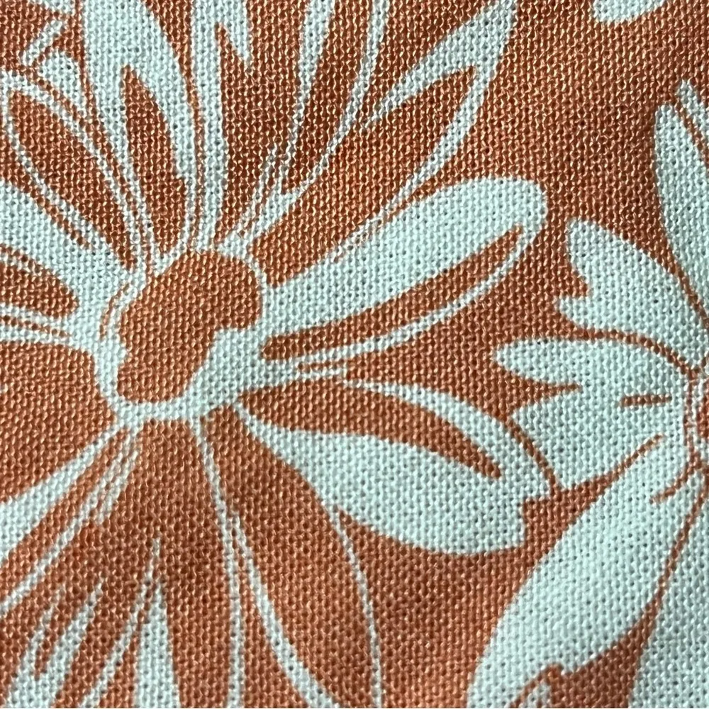 Bleu Pepper Orange Floral Button Front Milkmaid Mini Dress Women’s L Cottegecore White Size L - Image 7