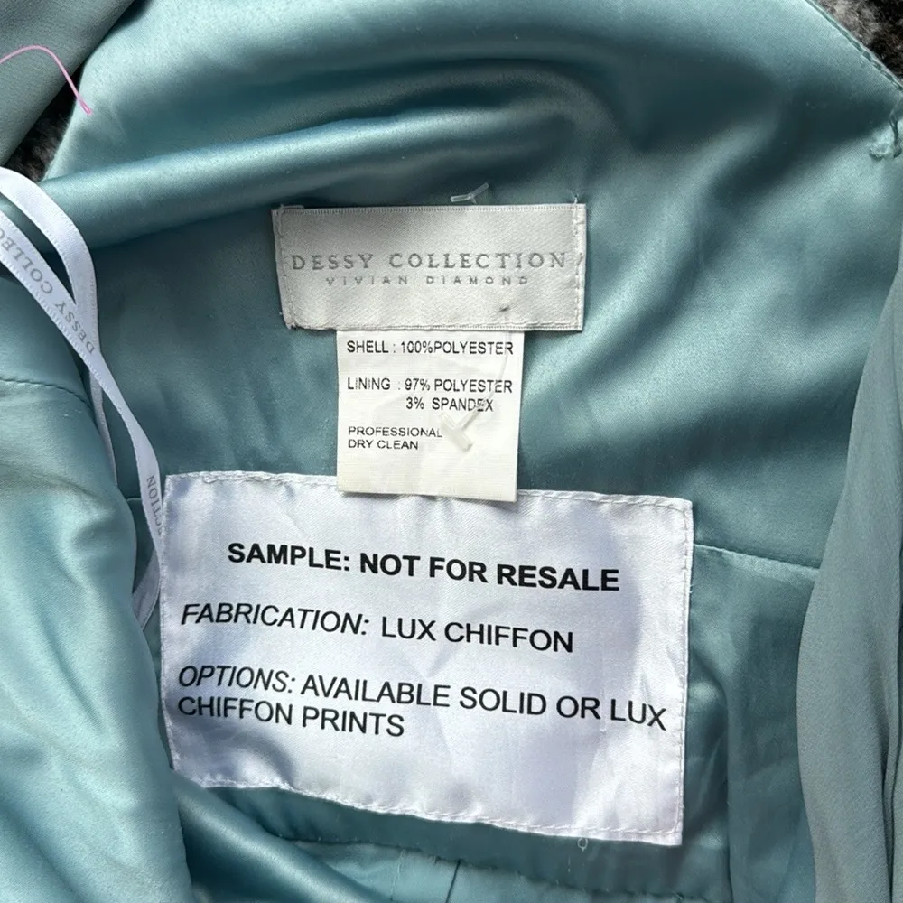 Dessy Collection Vivian Diamond 2894 Lux Chiffon Bridesmaid Dress Sage Green Size undefined - Image 8