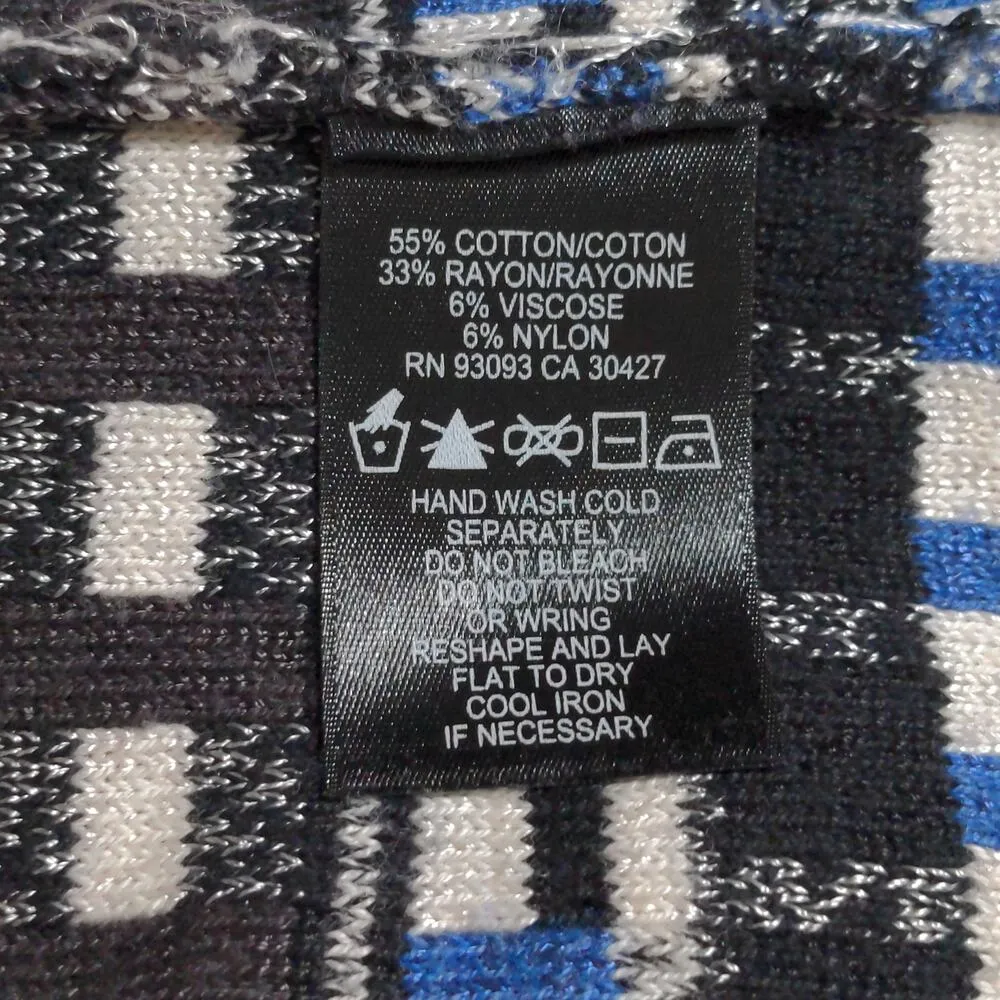 Nic + Zoe Multicolored Geometric Cardigan - Size PS (Petite Small) - Image 5