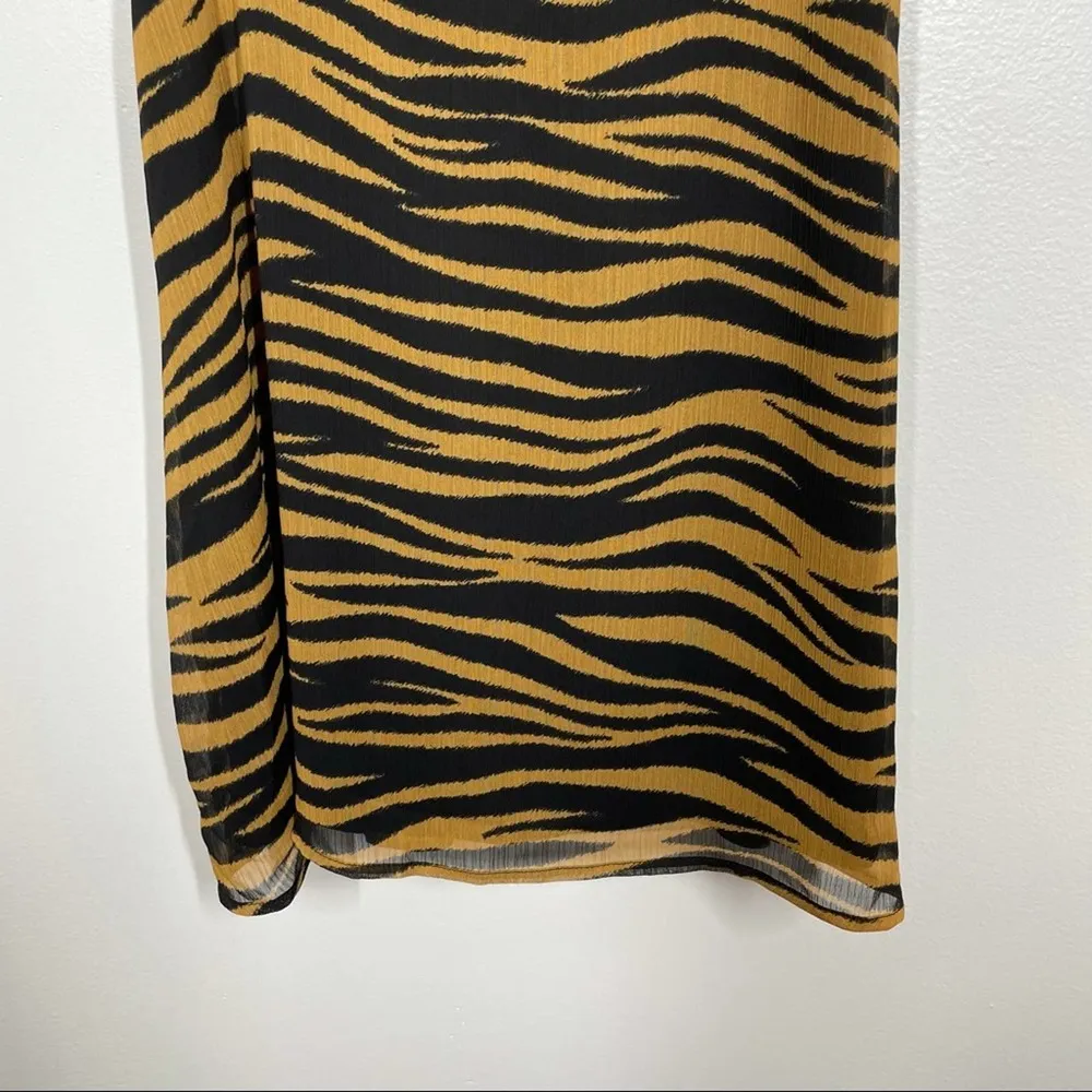 All In Favor Ruffle Straps Tiger Print Mini Dress - Image 4