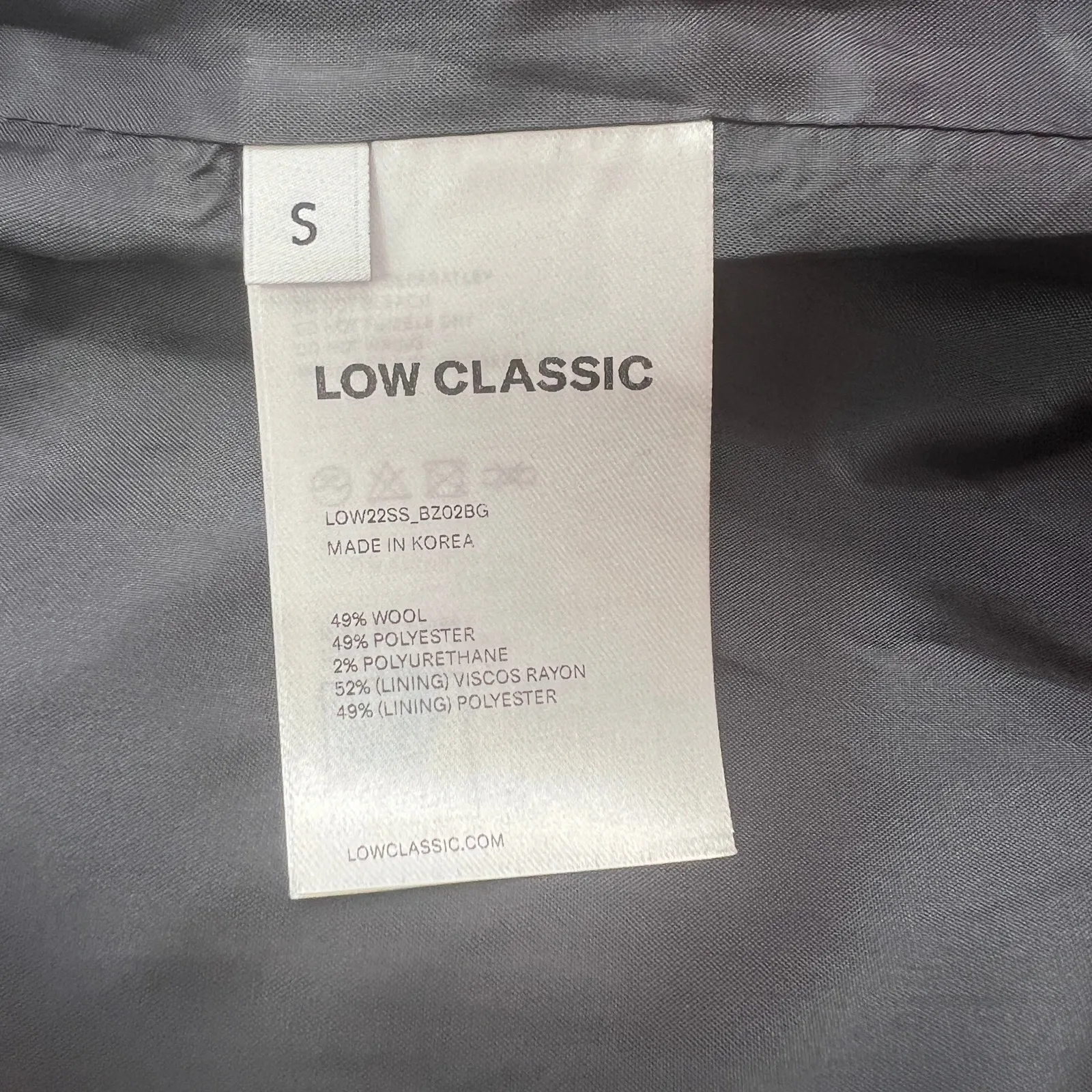 Low Classic Curved Neck Blazer Navy Blue - Image 5