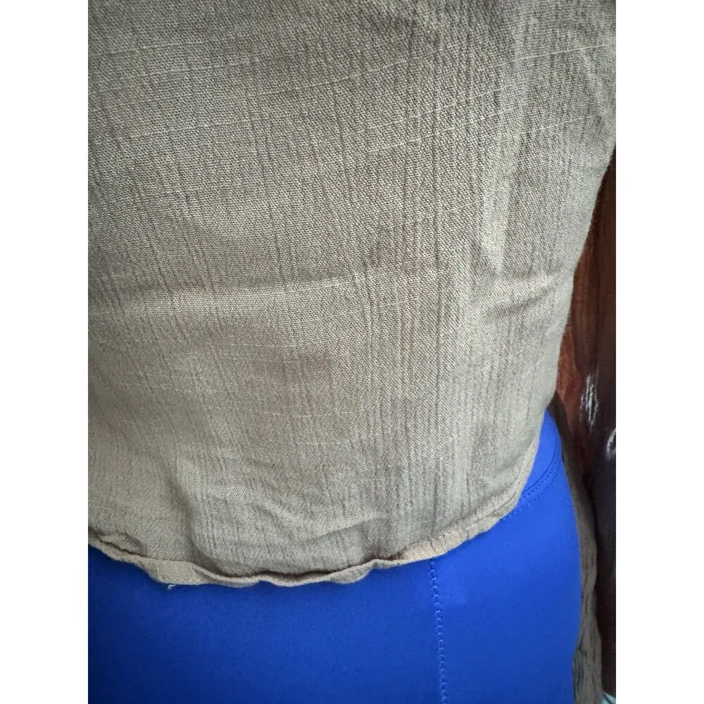 NWD Gimmick Pink Floral Wrap Top Size Small Ballon Sleeves Guazey - Image 6