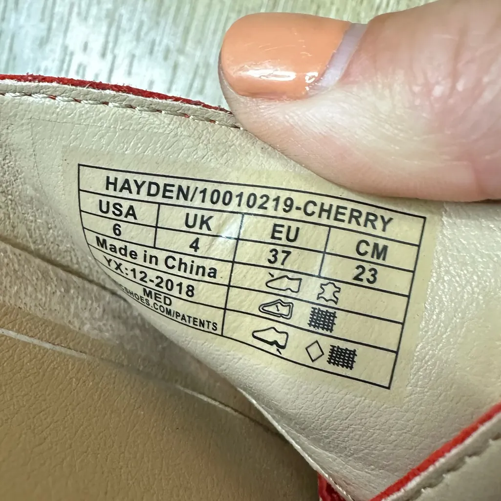 Vionic Hayden Sandals Slides Cherry Red 6 - Image 3