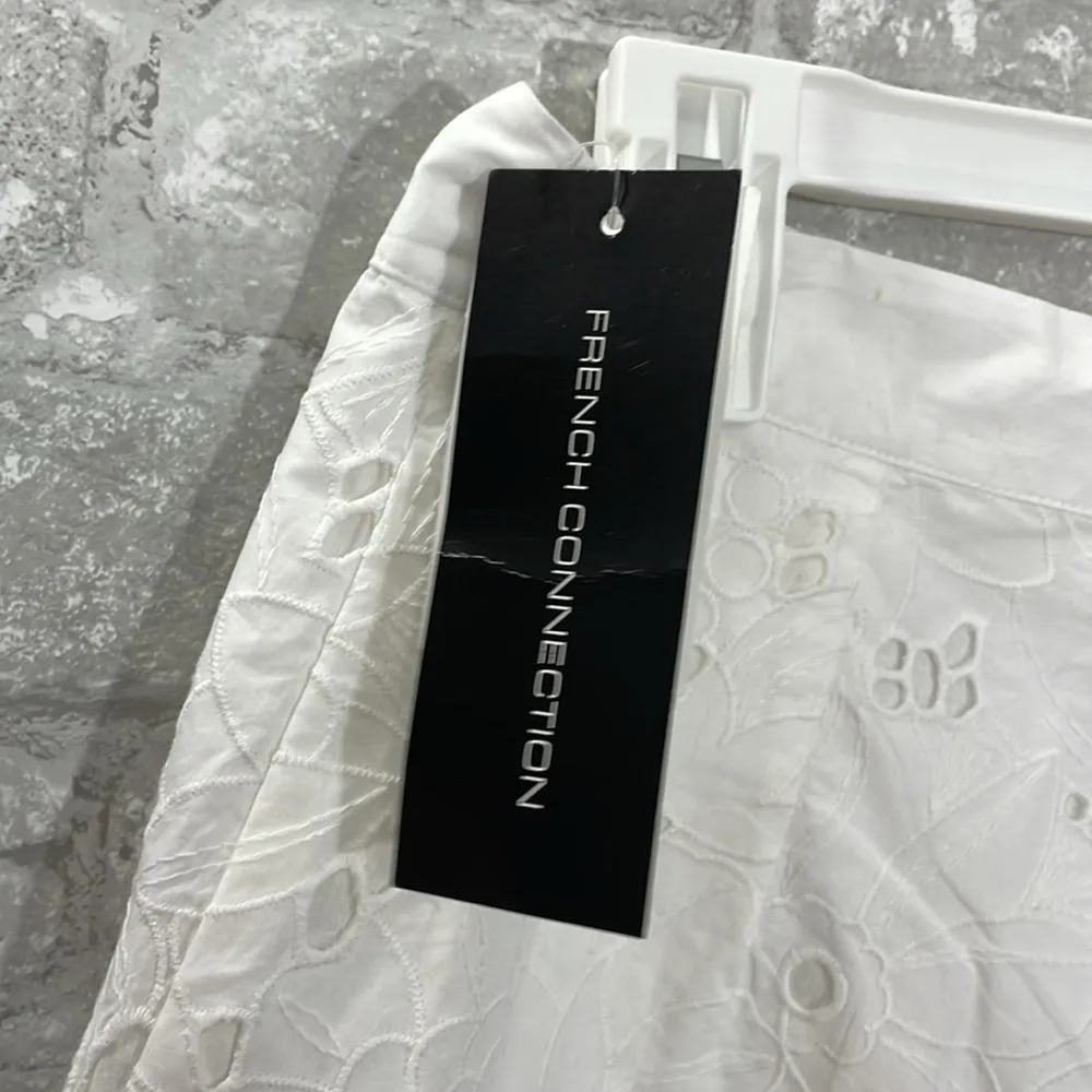 French Connection  White Eyelet Shorts - Image 5