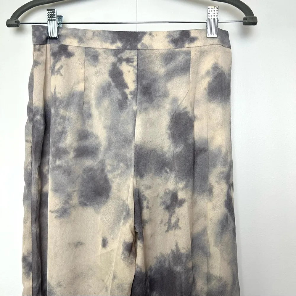 Nasty Gal High Waisted Tie dye Wide Leg Pants Cream - Image 9