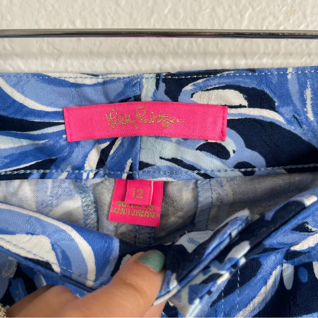 Lilly Pulitzer Kelly Stretch Pants High Tide Navy You’re The Zest Size‎ 12 - Image 3