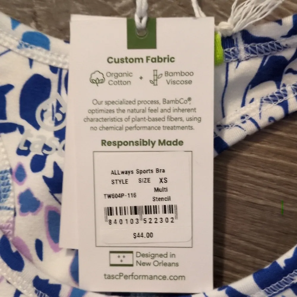 Tasc ALLways Sports Bra Size XS Blue - Image 4