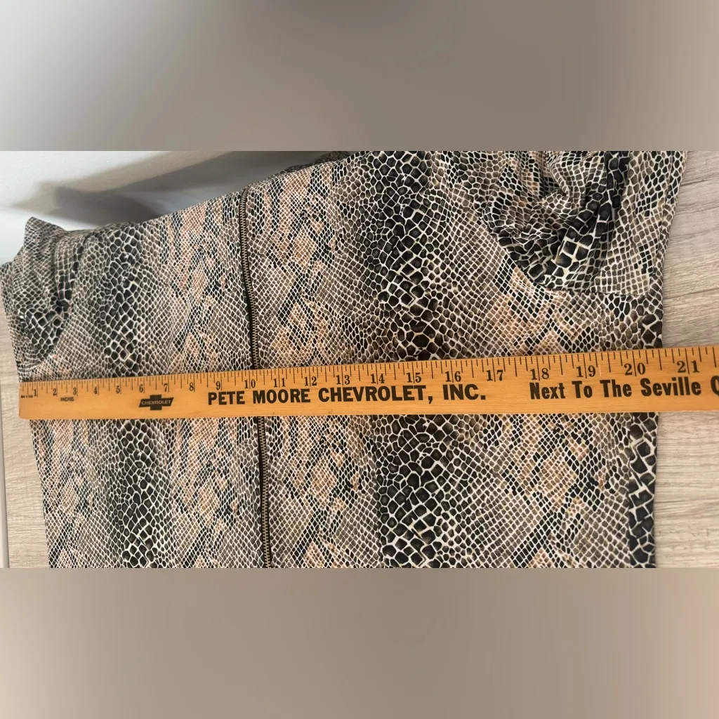 Exclusively Misook Snake Shimmer Metallic Jacket Zip Front Career Office XS - Image 5