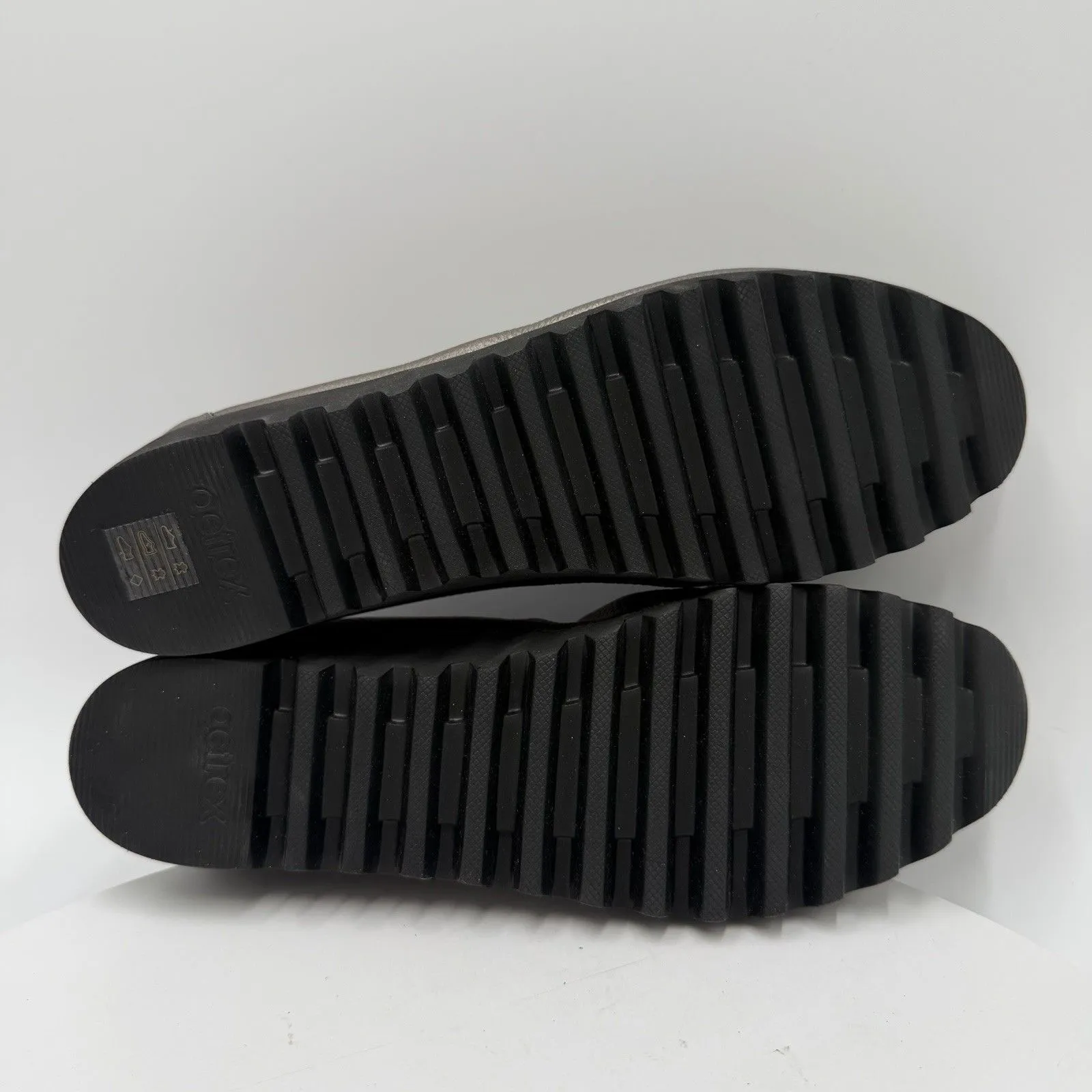 Aetrex Brianna Ballet Flat Womens US 9/9.5 UK 40 PewterPebble Grain Leather Slip - Image 6