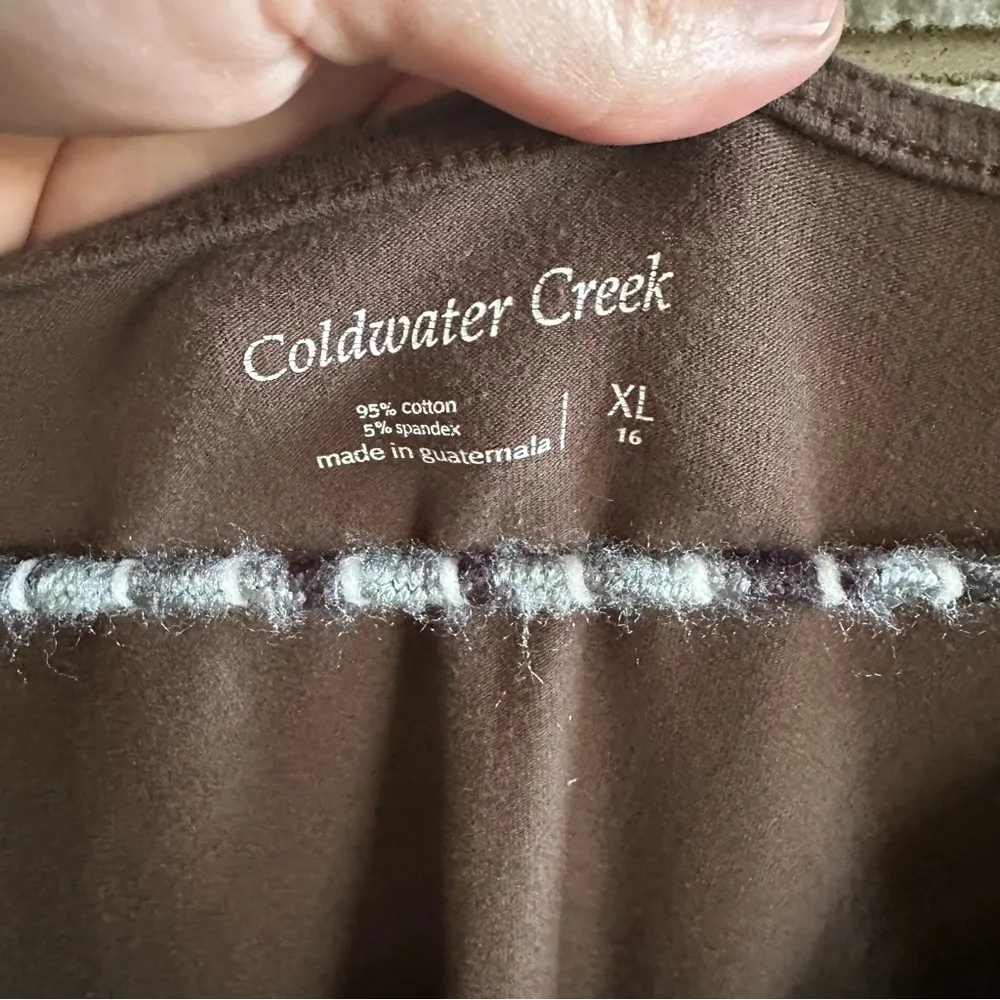 Coldwater Creek scoop neck layering tank top brown XL 16 - Image 3