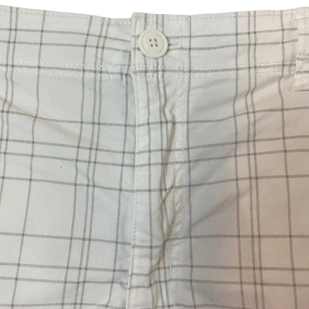 George White Stripe Graphic Cargo Shorts Size 42 - Image 3