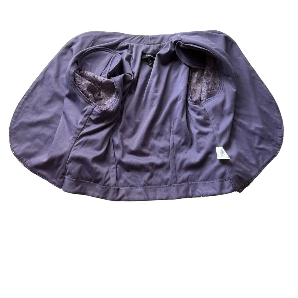 R & M Richards Lace Floral Jacket Purple Size 10 NWOT Mesh Sequins Formal Lilac - Image 8