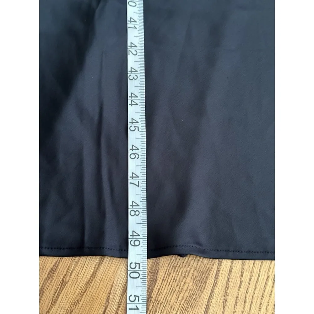 Women’s A NEW DAY Black Slip Dress 3XL, Silky Satin  V-Neck Adjustable Strap - Image 6