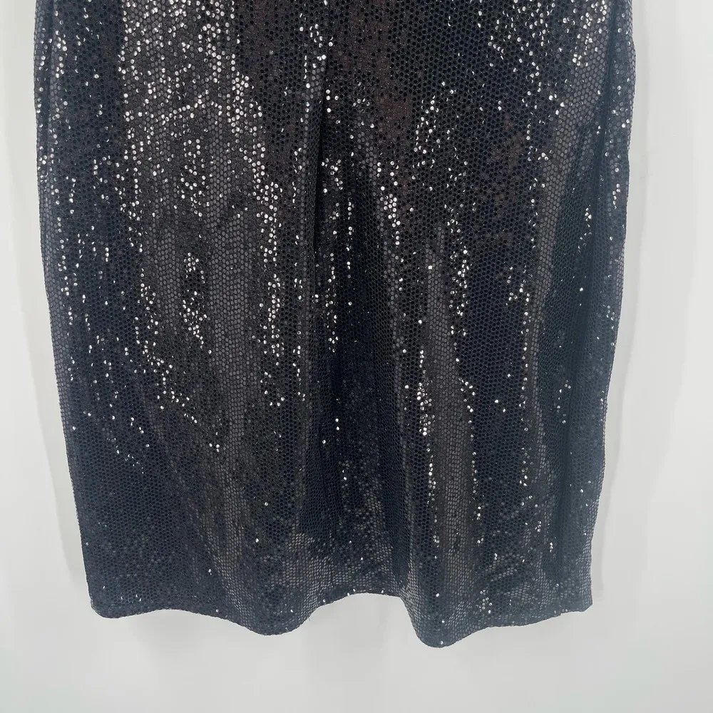 TASH + SOPHIE Dress Size Medium NWT Black Sequin Holiday New Years Sleeveless - Image 8