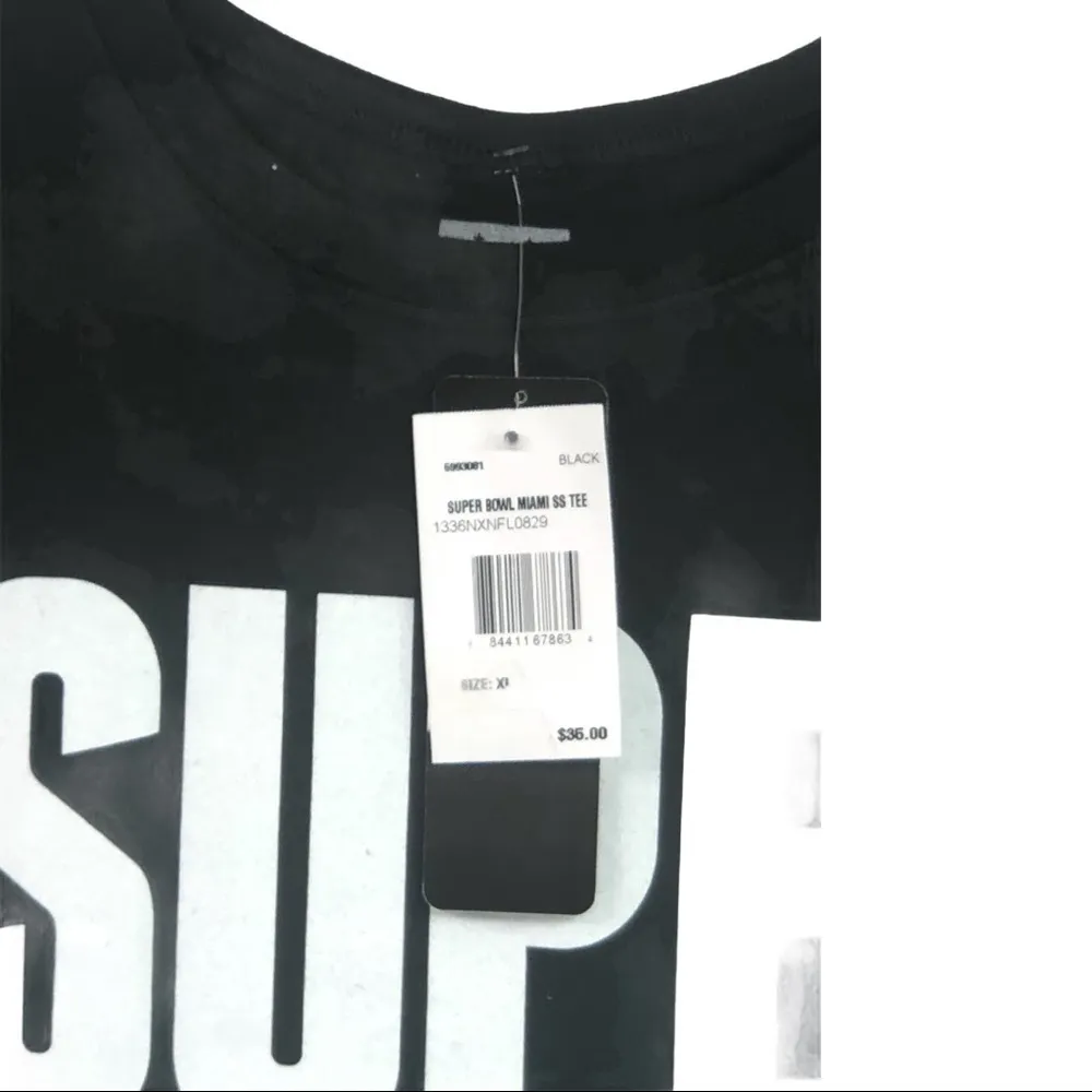 Super Bowl Miami 2020 SS Tee Team Apparel Black Size undefined - Image 2