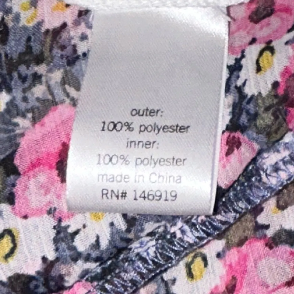 EVRI Womens BOHO Midi Dress Size Gray Pink Floral Tiered Chiffon Sheer Sz 3X NWT - Image 12