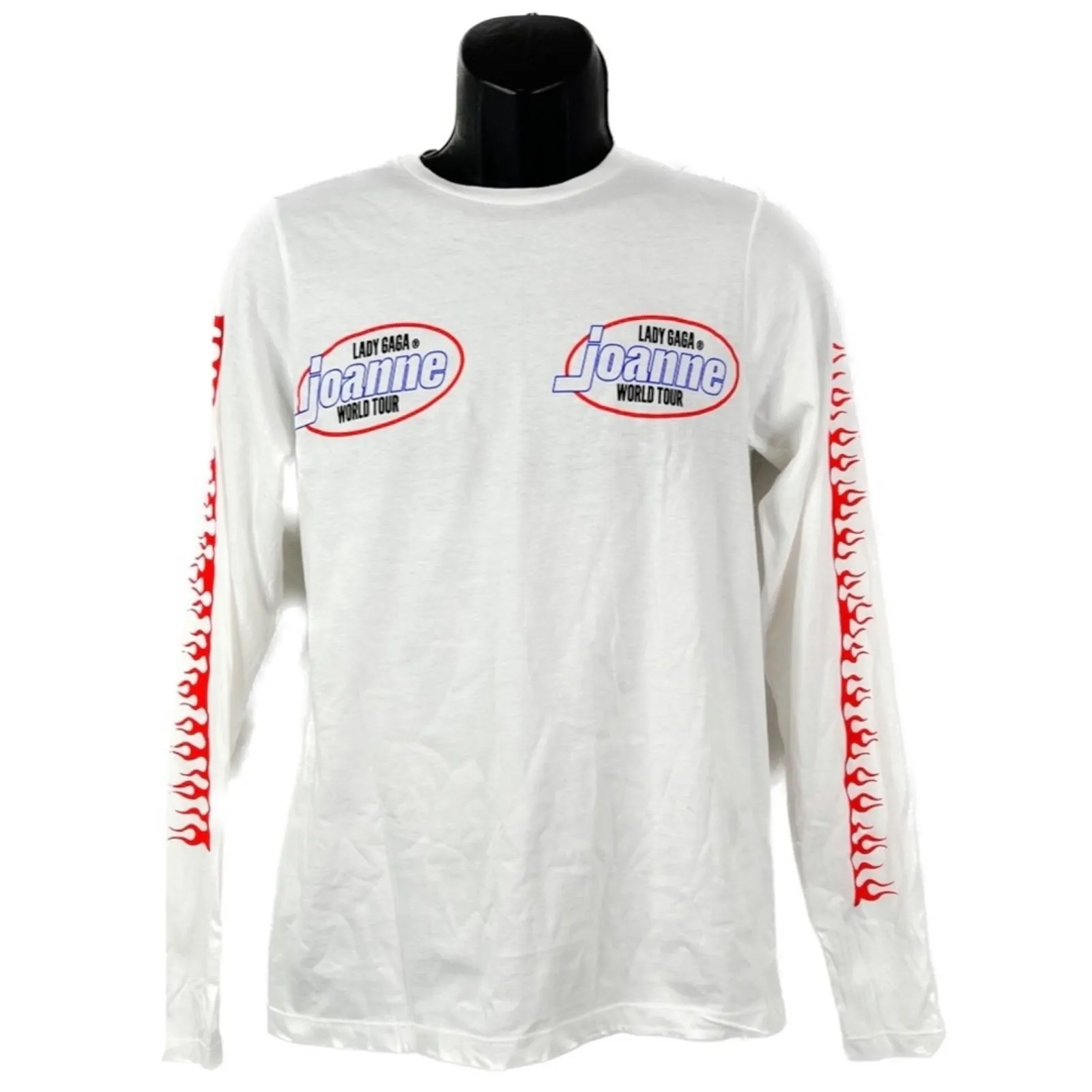 Lady Gaga Joanne World Tour 2017 Concert Unisex Long Sleeve Tee Size S NWOT White - Image 3