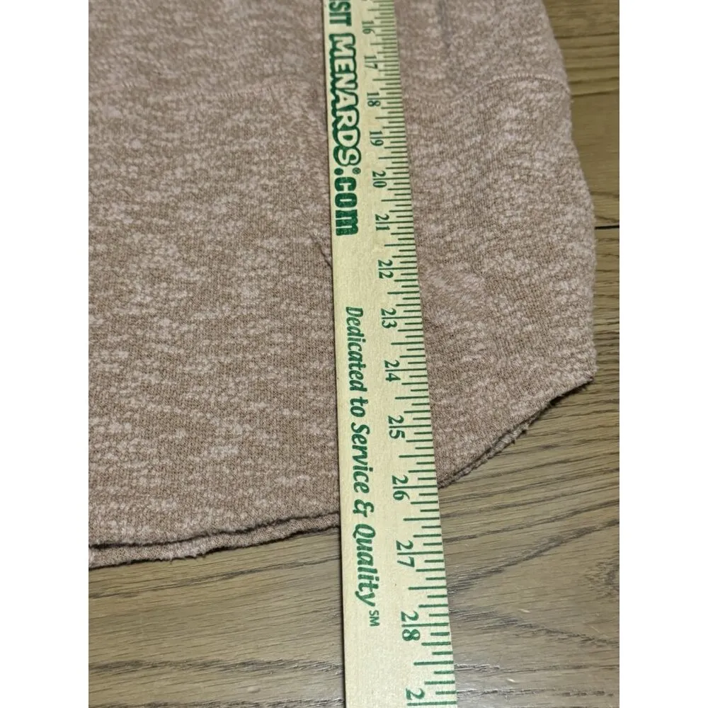 prAna Sweater Women Size Small Drawstring Long Sleeve Cowl Neck Coral Brown Soft - Image 5