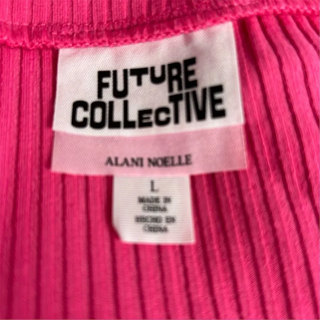 Future Collective Alani Noelle Women's Dress Size L Hot Pink Stretch Size L - Image 12