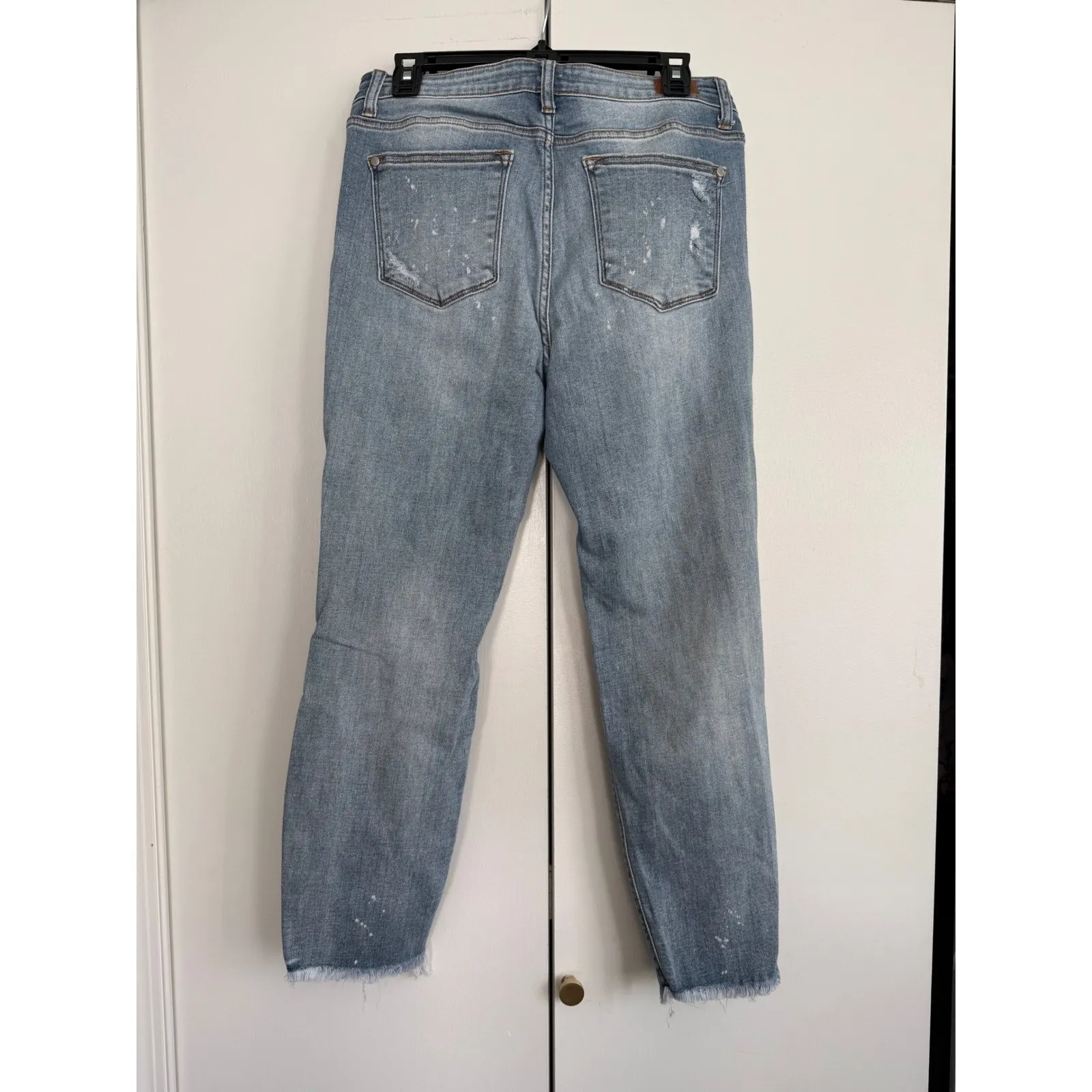 Judy Blue Distressed Boyfriend Fit Jeans Size 11/30 Light Wash | Western - Image 4