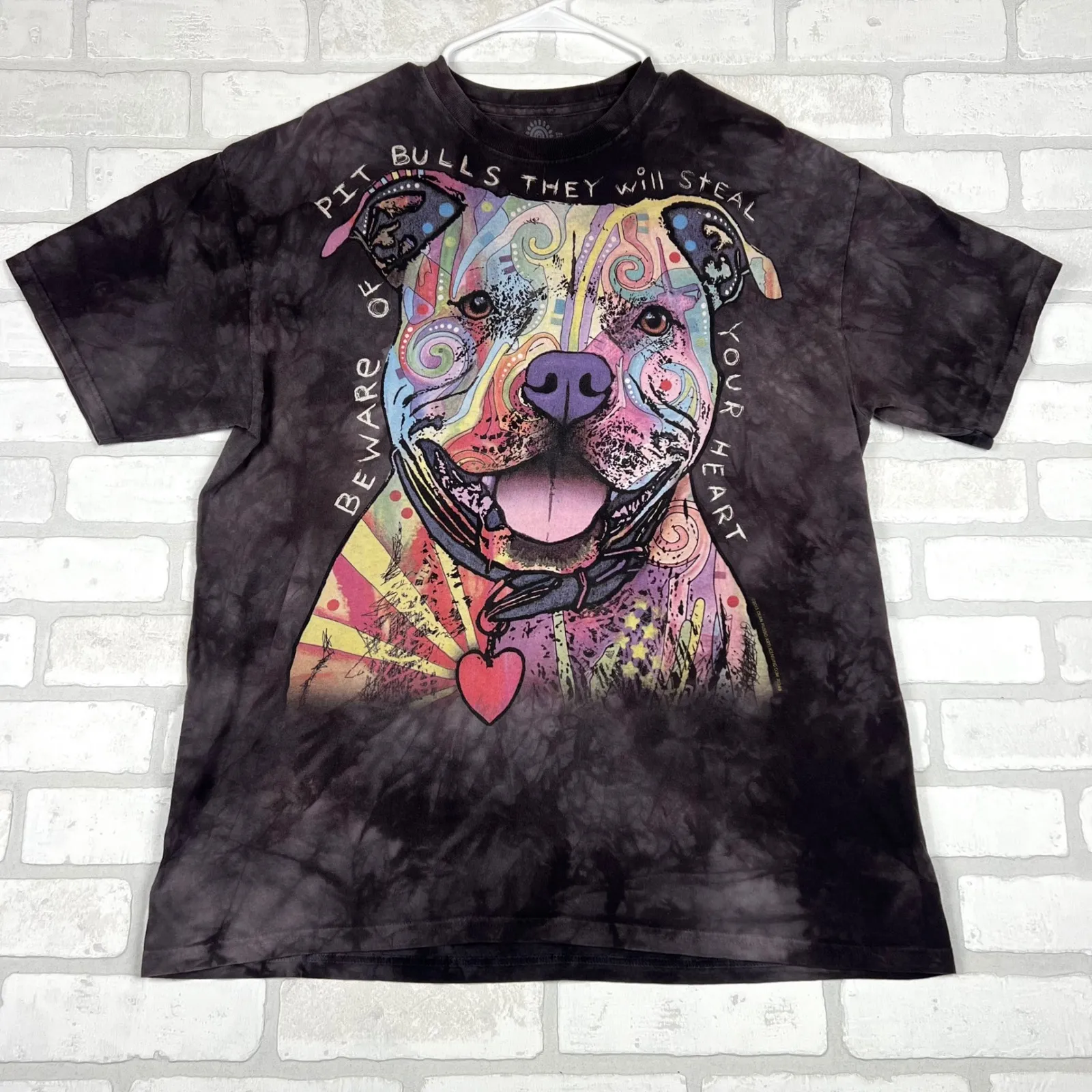 The‎ Mountain Pit Bull Tie Dye T-Shirt Colorful Dog Graphic XL - Image 11