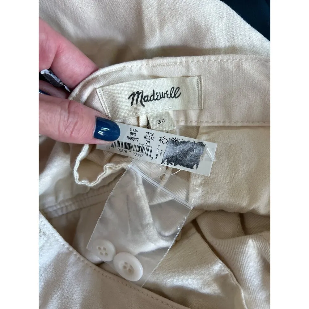 Madewell Garment-Dyed Low-Slung Straight Cargo Pants Vintage Linen Womens 30 - Image 9