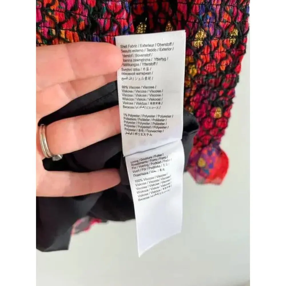 Farm Rio | NWT | Heart Daisy Smocked Minidress | Sz XS - Image 12