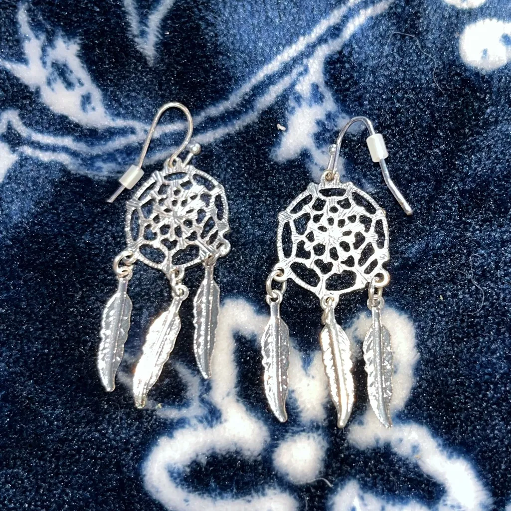 Authentic Handmade Navajo Indian Dream Catcher Earrings - Image 5