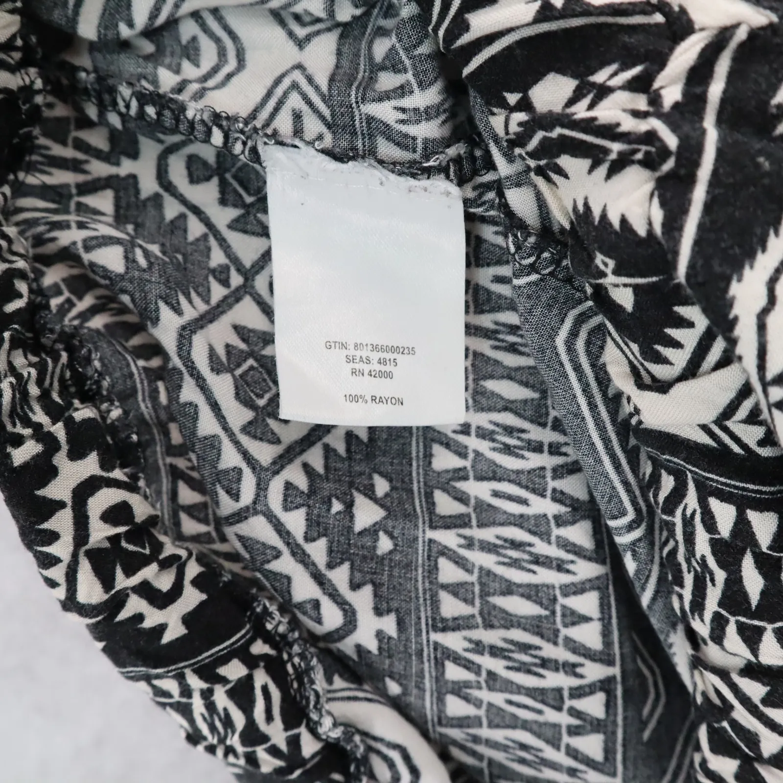 Adam Levine Back Geometric Wide Leg‎ Boho Pull On Elastic Lounge Pants Medium - Image 8