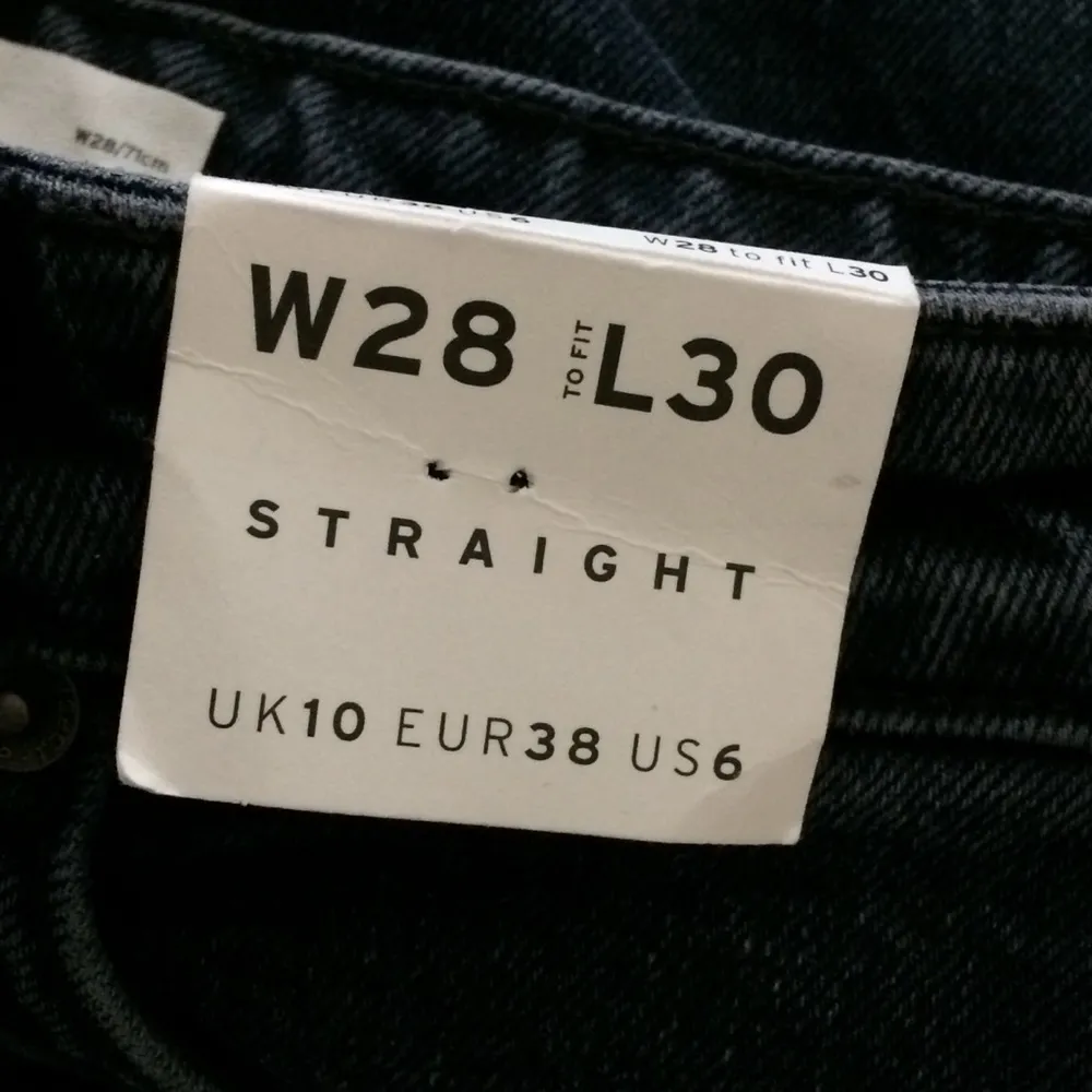 Topshop Raw Hem Crop Straight Leg Jeans In Blue Black - Image 3