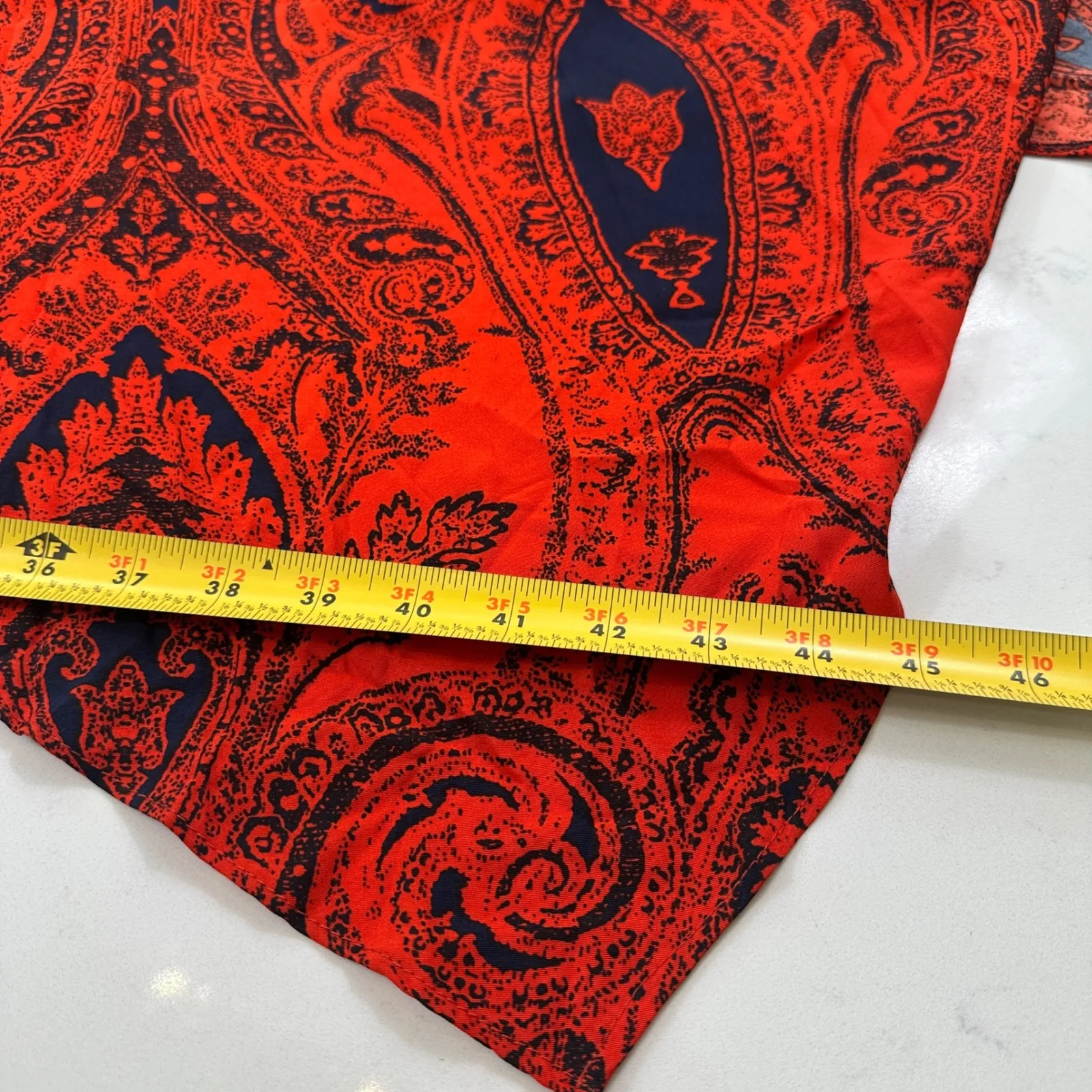 S.DEER Maxi Dress Womens 2XL Red Paisley Print Spaghetti Strap Flowy Summer Size XXL - Image 8