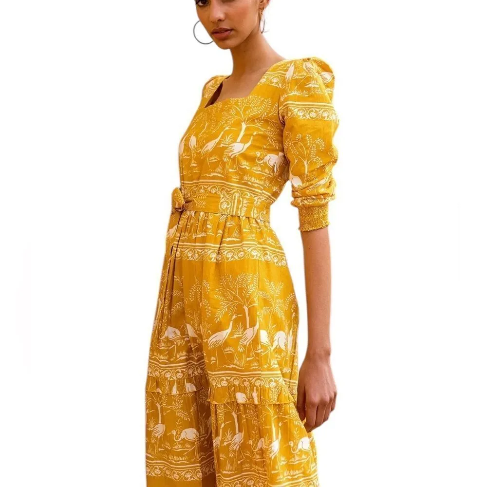Beyond by Vera 1878 Poppy HARMONY GOLD Maxi Dress M Yellow Size M - Image 2
