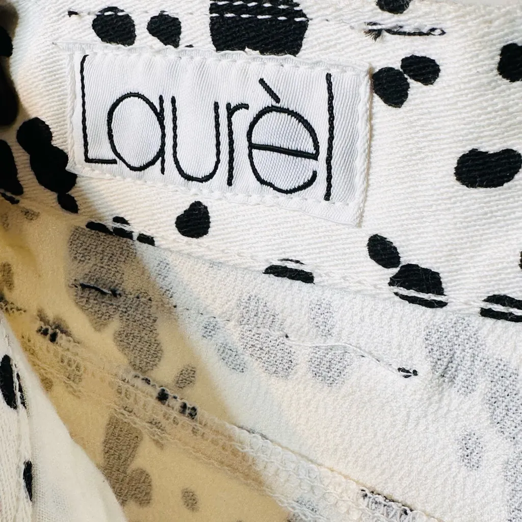 Laurel Black White Dalmatian Print Straight Leg Jeans Size undefined - Image 10