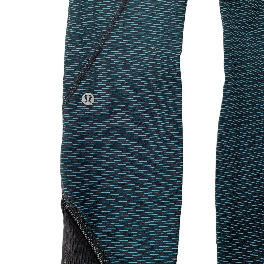 Lululemon Inspire Tight Score Jacquard Black Indian Ocean Black Size 6 - Image 10