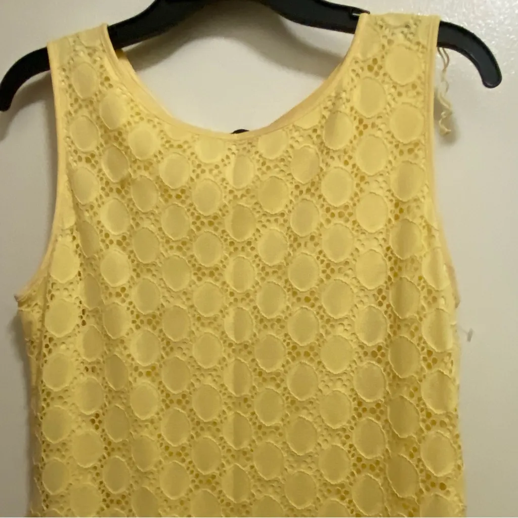 Ronni Nicole Womens Eyelet Midi Tank Dress Size 14 Bust 40” Butter Yellow Spring - Image 2