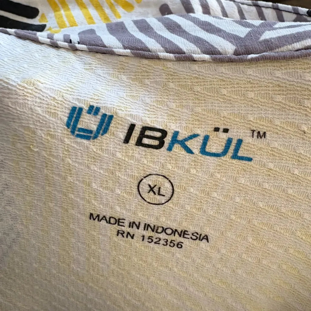 IBKUL Womens Golf Top Athletic UPF 50+ Yellow Short Sleeve Tennis Xlarge Size XL - Image 4