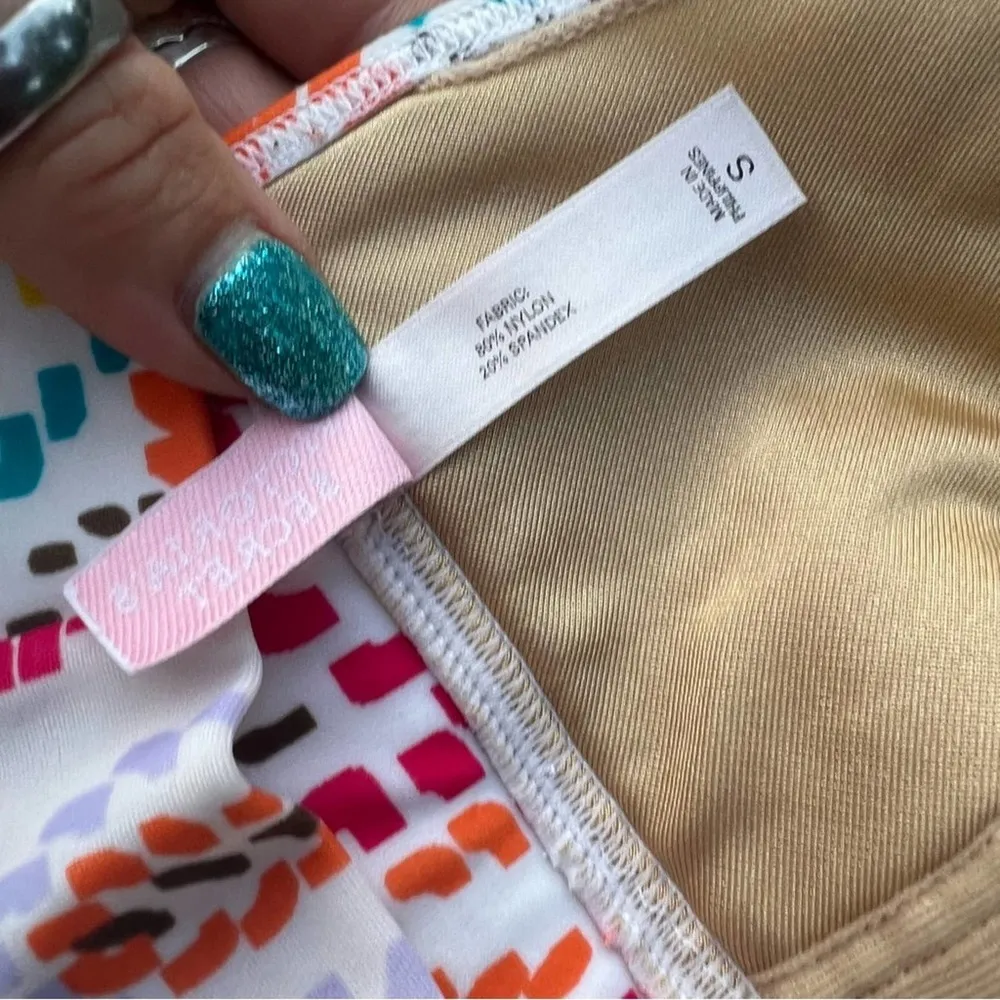 Victoria’s Secret floral dot paisley halter triangle bikini top - Image 4