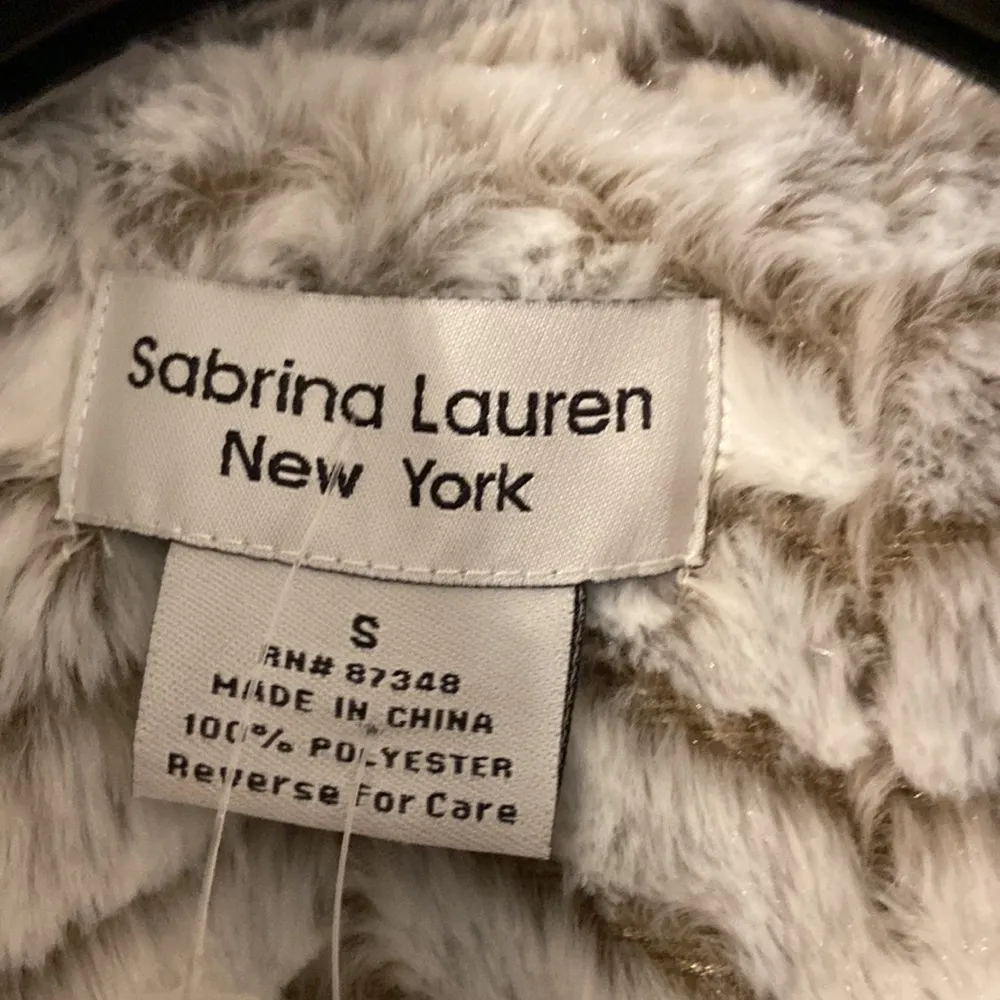 Sabrina Lauren New York Fluffy Vest size S brand new with tag see all photos - Image 5