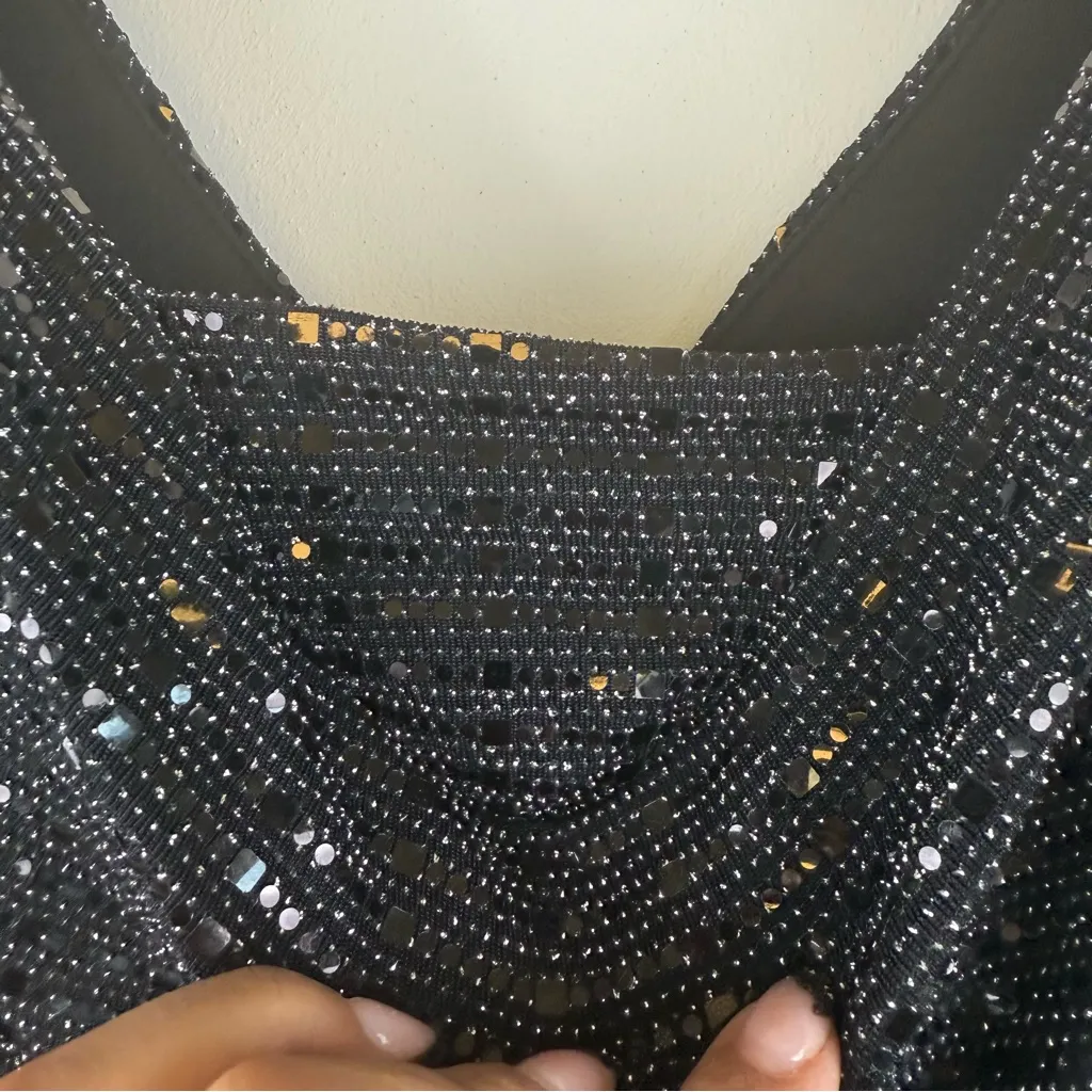 NWT Alexa B Size Women’s 14W Black Sequin Evening Dress wedding mother - Image 5