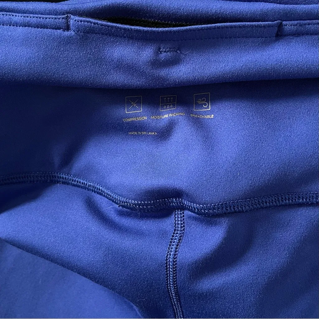 GapFit Mosaic Blue High-Waisted Power Bike Shorts - small petite (SP) - Image 9