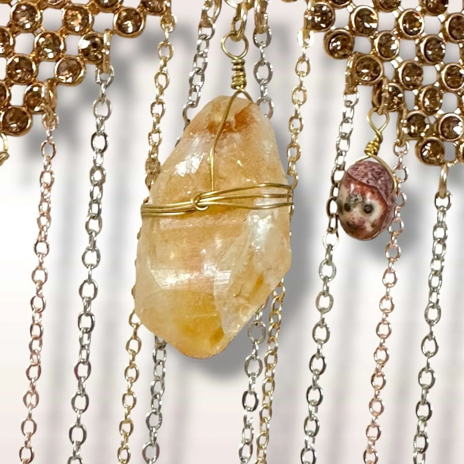 Free People Ariana Ost No Halo Body Chain NWT Necklace Fringe Bohemian Festival - Image 9