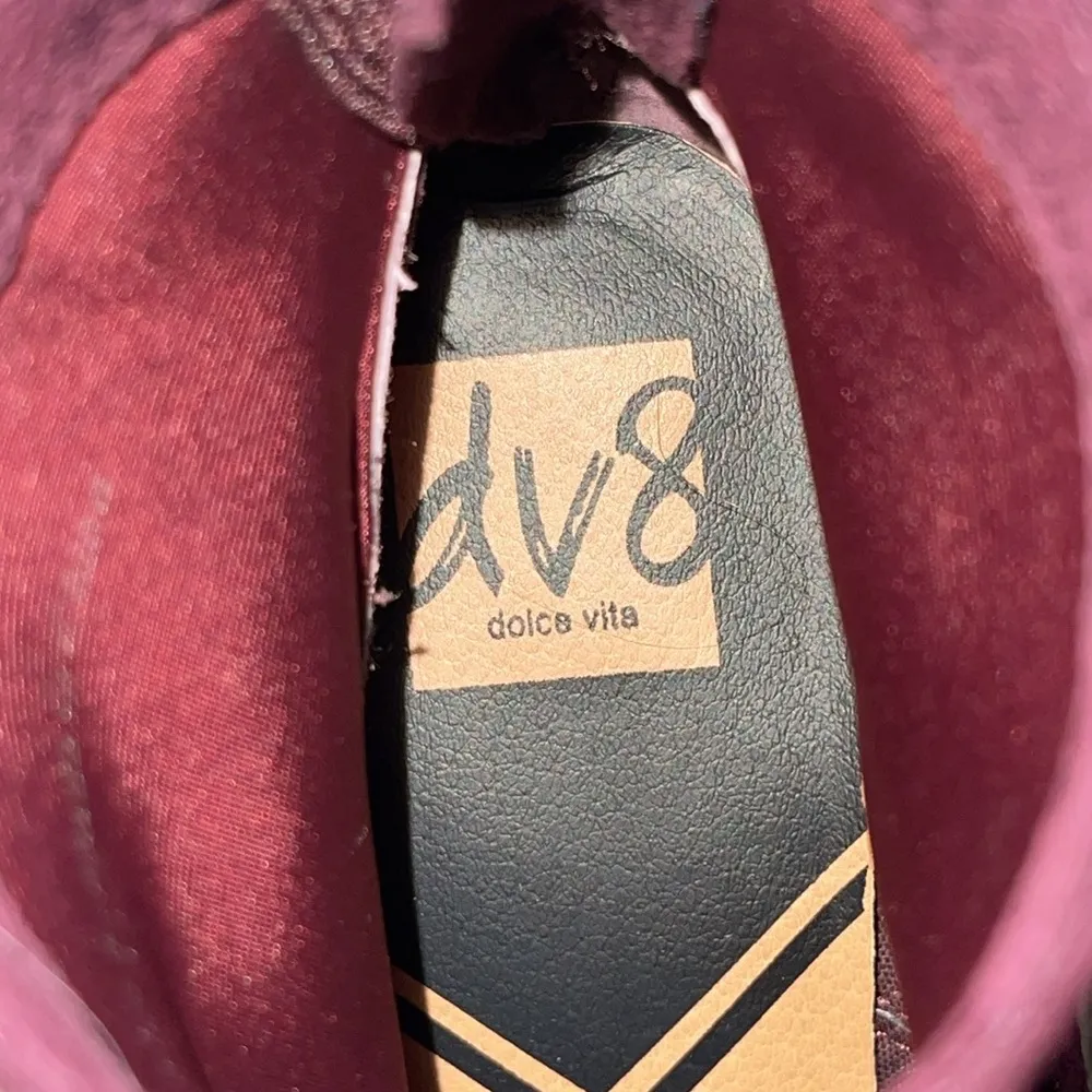 Dolce Vita Suede Deep Purple Ankle Boots Size 6 - Image 6