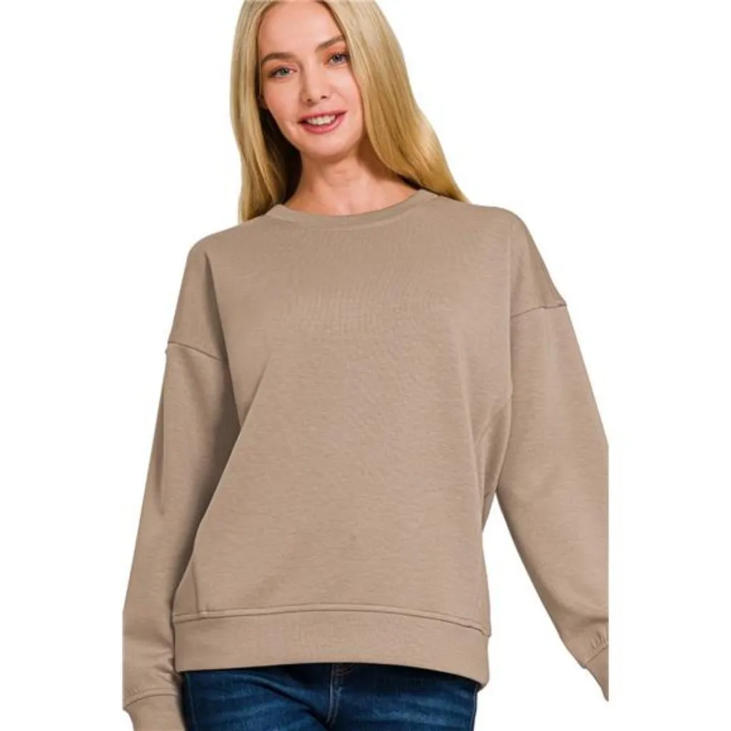 NWT Zenana Scuba Round-neck Sweatshirts‎ - Image 2