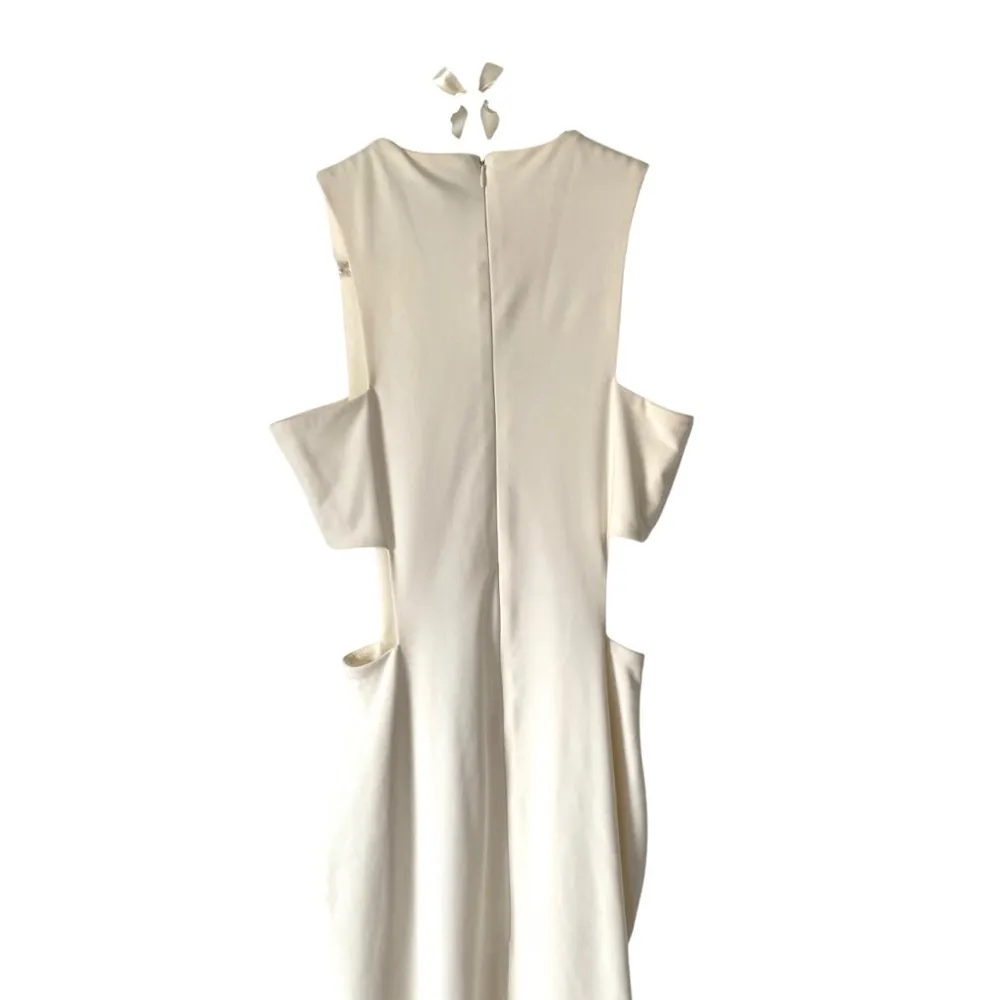 Solace London Lazark Cut Out Mini Dress Cream Ivory size 8 - Image 6