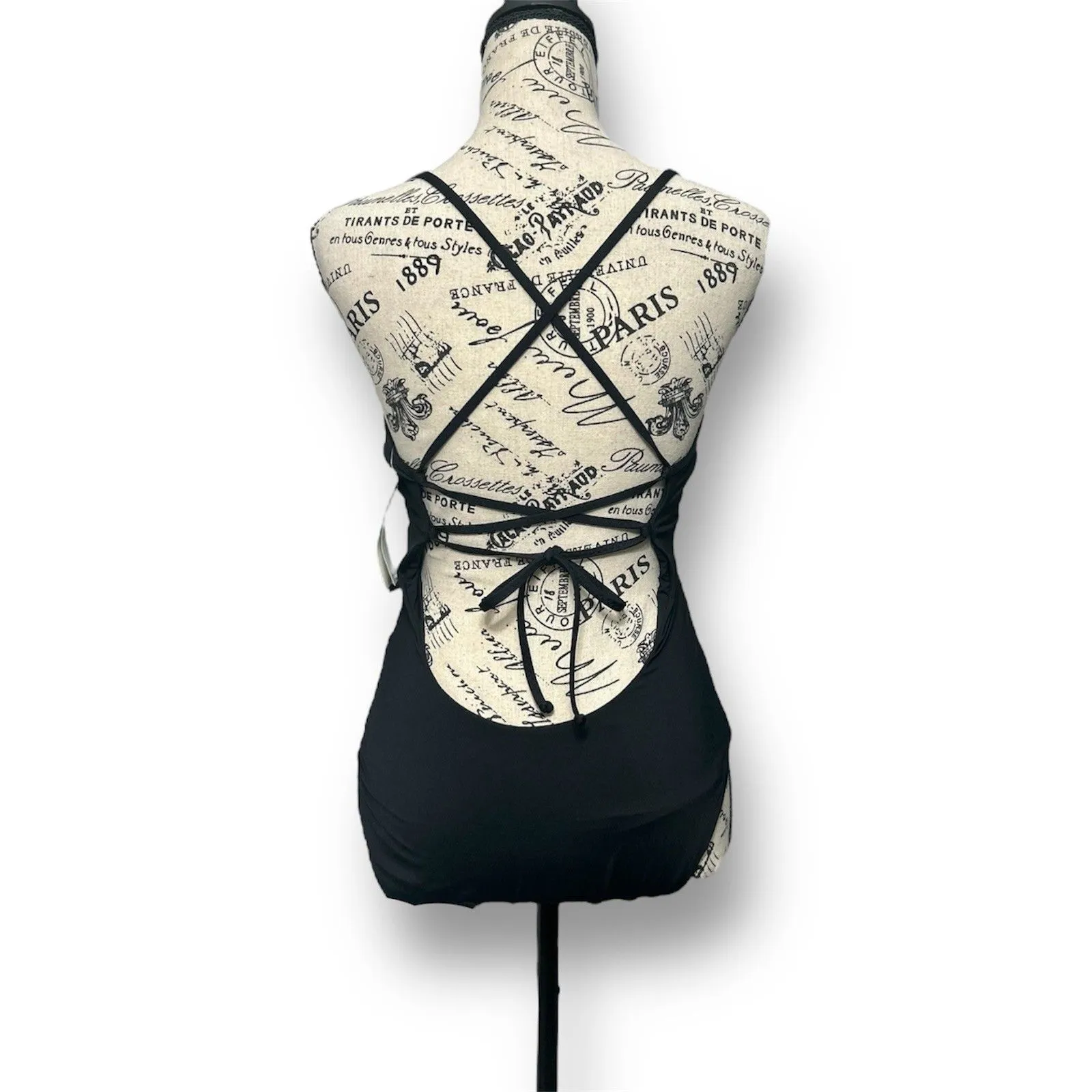 New BECCA by Rebecca Virtue Delilah Clare Plunge One-Piece Black Swimsuit Size L - Image 5