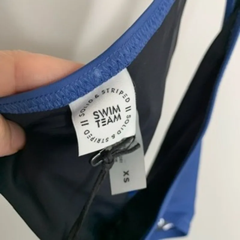 SOLID + STRIPED Jourdan Two Tone Swimsuit Womens New XS - Image 5