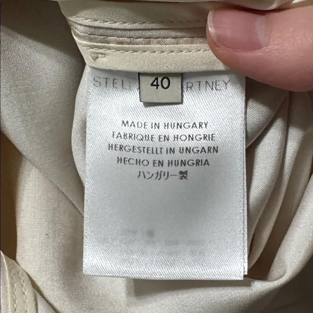 Stella McCartney Skate paper print blouse 100% silk Rare vintage size EU 40 - Image 10