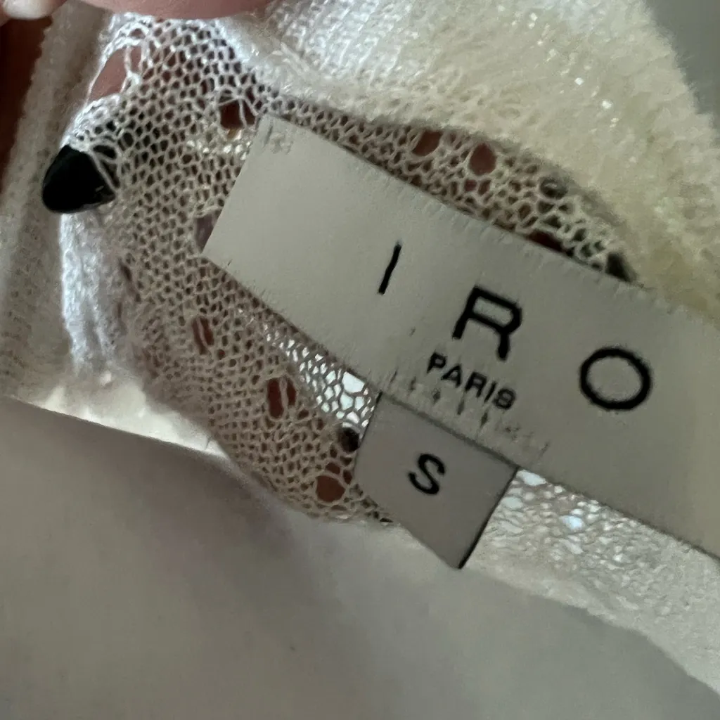 IRO Cream Crew Neck long sleeve Textured Knit - Image 6